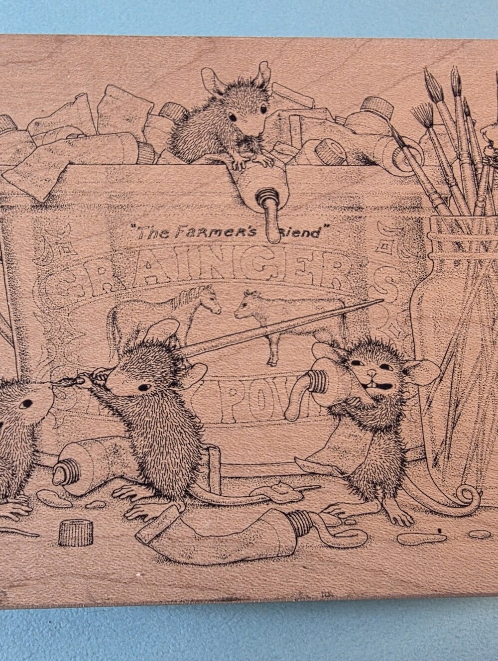 HOUSE MOUSE rubber Stamp